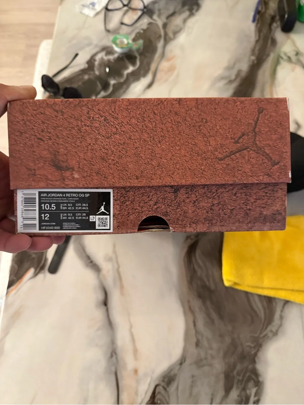 Brick by brick Jordan 4 size 10.5